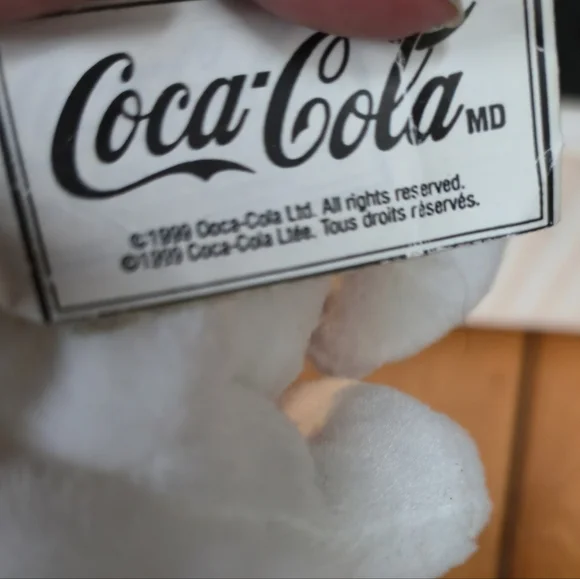 Coca-Cola Vintage Polar Bear Plush Set 1998 1999 Red Scarf Vest Mascot 2pc - Picture 7 of 11